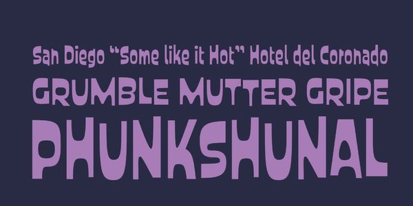 Card displaying Custard typeface in various styles