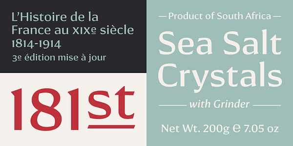 Card displaying Conglomerate typeface in various styles