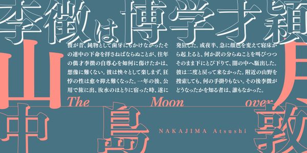 Card displaying FOT-UDMincho Pr6N typeface in various styles