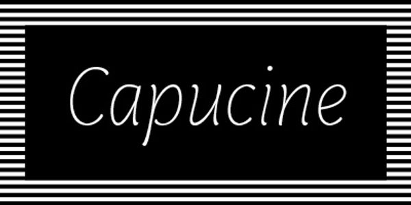 Card displaying Capucine typeface in various styles