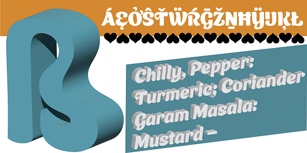 Card displaying Ice Cream typeface in various styles