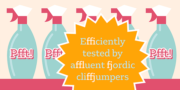 Card displaying Gelo typeface in various styles