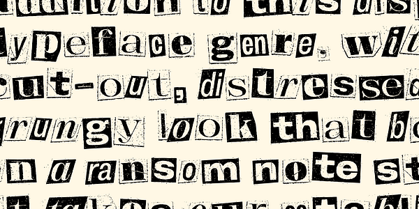 Card displaying Dark London typeface in various styles