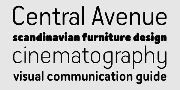 Card displaying PF Aljamal typeface in various styles