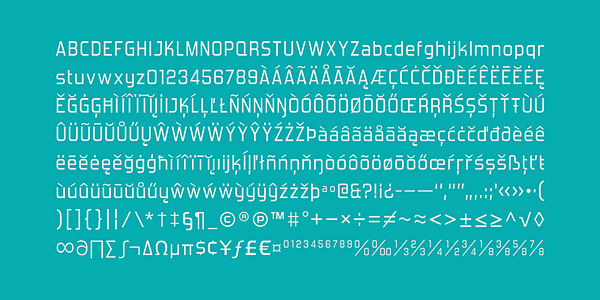 Card displaying Forgotten Futurist typeface in various styles