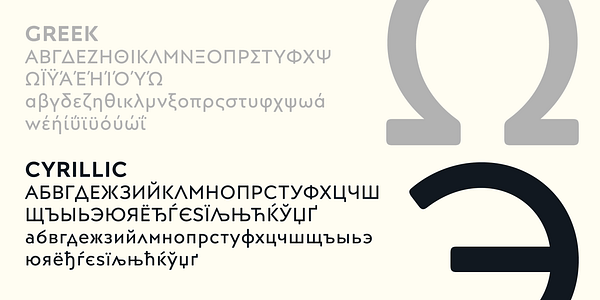 Card displaying Posterama typeface in various styles
