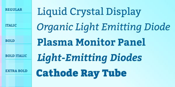 Card displaying Bitter typeface in various styles