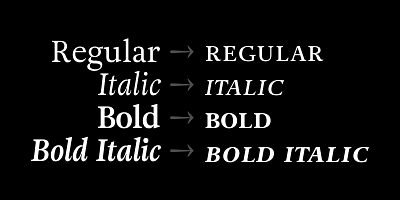 Card displaying Adriane Text typeface in various styles