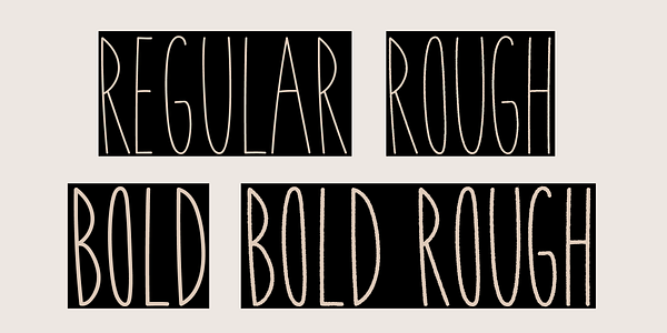 Card displaying Coyote typeface in various styles