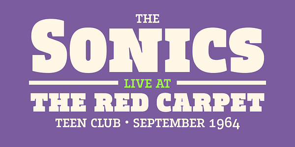 Card displaying Breakers Slab typeface in various styles