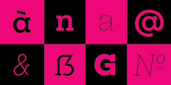 Card displaying Elizeth typeface in various styles