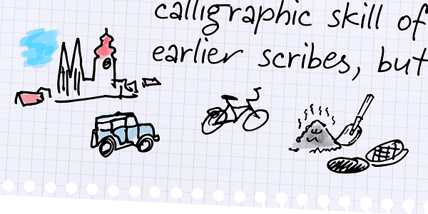 Card displaying Jeff Script typeface in various styles