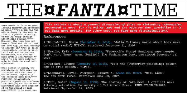 Card displaying MVB Fantabular typeface in various styles
