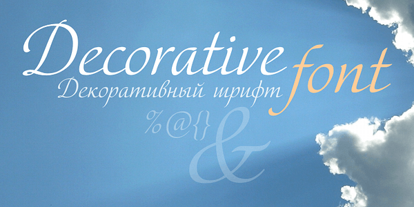 Card displaying Elina typeface in various styles