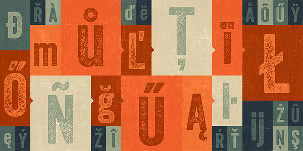 Card displaying Veneer typeface in various styles