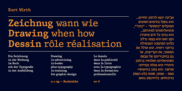 Card displaying Henri typeface in various styles