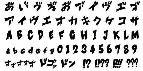 Card displaying AB Shonen Oto typeface in various styles