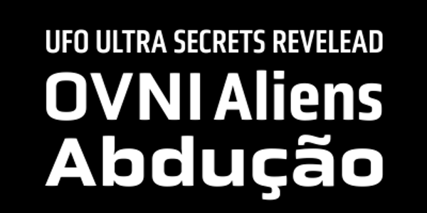 Card displaying Obvia typeface in various styles