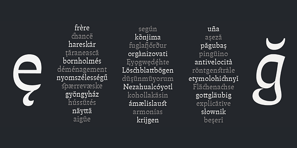 Card displaying Atahualpa typeface in various styles