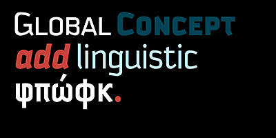 Card displaying Kautiva typeface in various styles