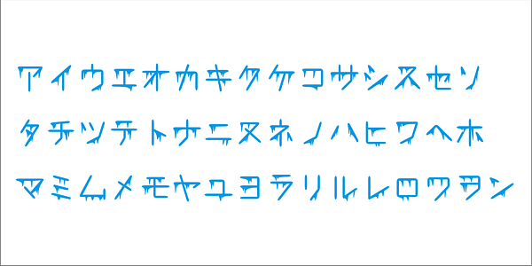 Card displaying TAw Kadomaru Tsurara typeface in various styles