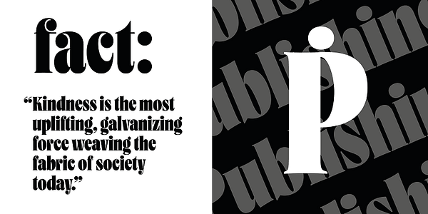 Card displaying Blaacck typeface in various styles
