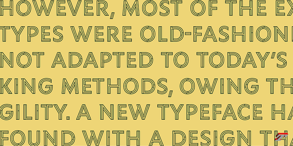 Card displaying Ysans Mondrian typeface in various styles
