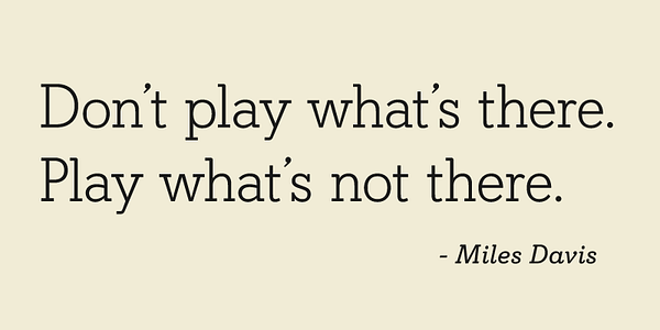 Card displaying Davis typeface in various styles