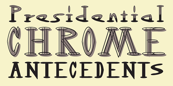 Card displaying Outwest typeface in various styles