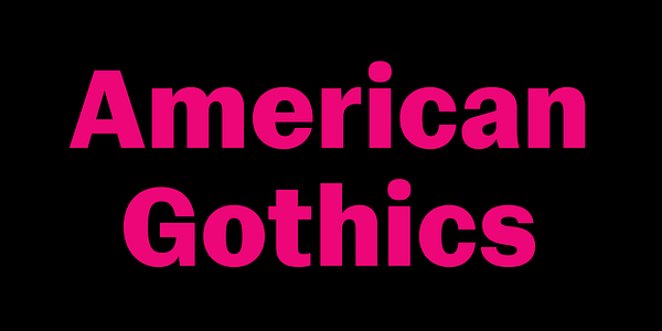 Card displaying Gal Gothic Variable typeface in various styles