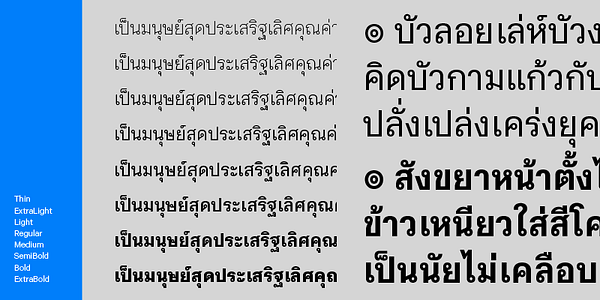Card displaying Thonglor Soi 4 Nr typeface in various styles