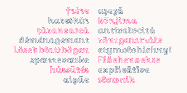 Card displaying Perec Scripte Deco typeface in various styles