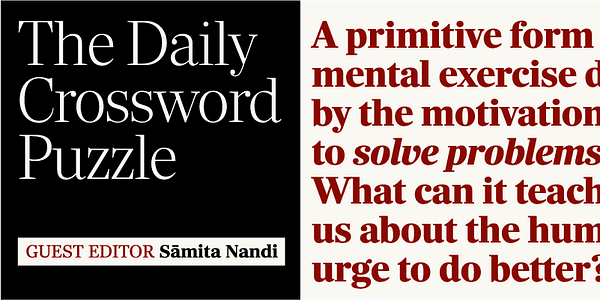 Card displaying Richmond Display typeface in various styles