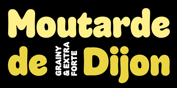 Card displaying Sausage typeface in various styles