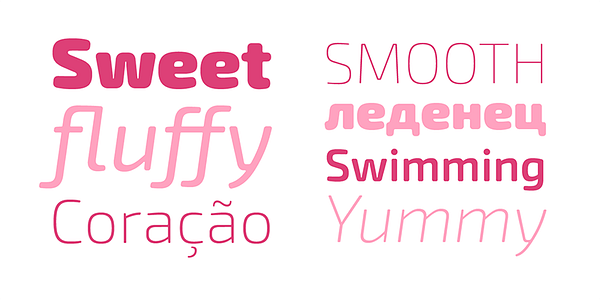 Card displaying Exo Soft typeface in various styles