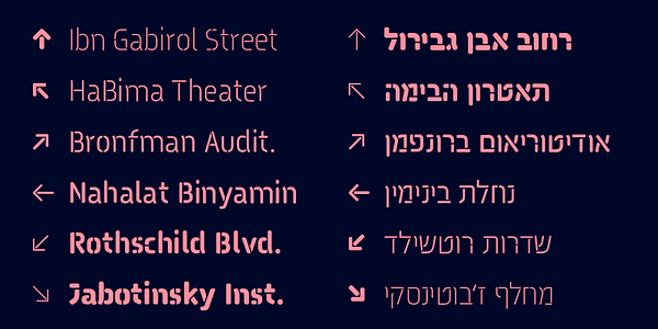 Card displaying Pauza Stencil typeface in various styles