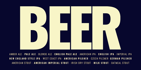 Card displaying Oswald typeface in various styles