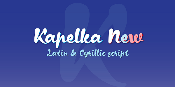 Card displaying Kapelka New typeface in various styles