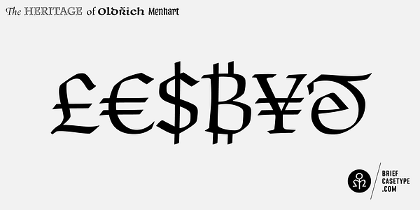 Card displaying BC Parlament typeface in various styles