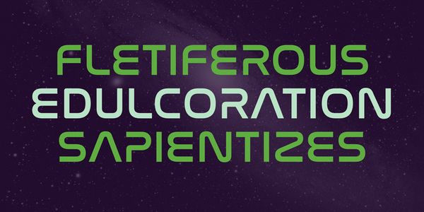 Card displaying Nasalization typeface in various styles