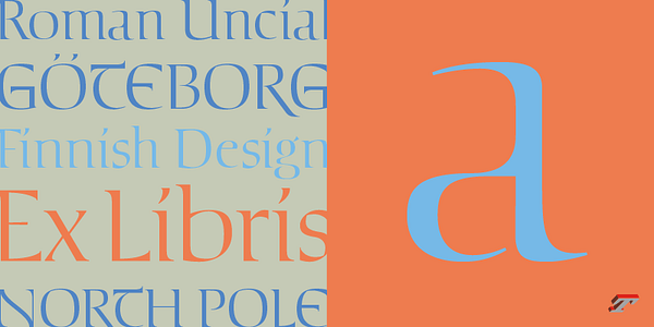 Card displaying Aukio typeface in various styles
