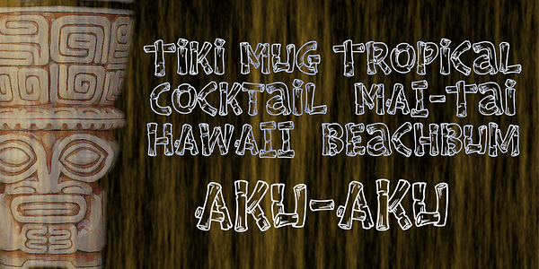 Card displaying Bamboozle typeface in various styles