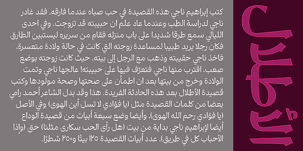 Card displaying Risala Variable typeface in various styles