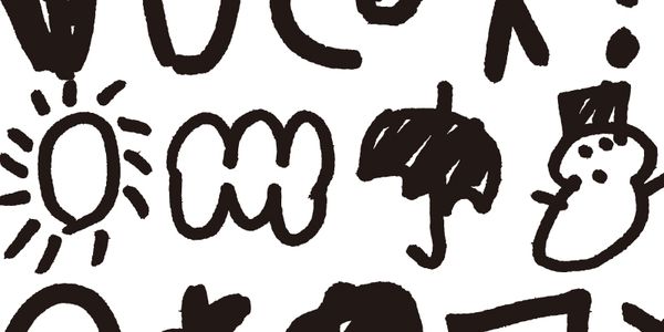 Card displaying Kodomonoji typeface in various styles