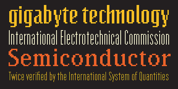 Card displaying Lo-Res typeface in various styles