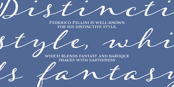 Card displaying Adorn typeface in various styles