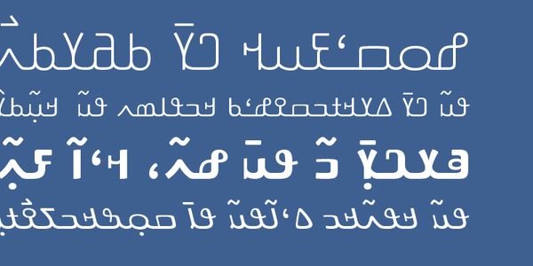 Card displaying Kigelia N'ko typeface in various styles