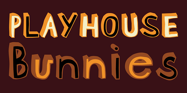 Card displaying Blockhead typeface in various styles