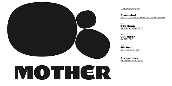 Card displaying TotalBlack Variable typeface in various styles