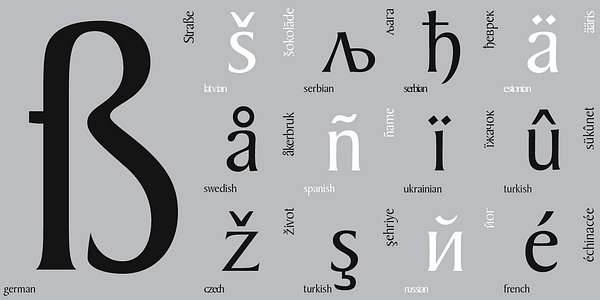 Card displaying Baker Signet typeface in various styles